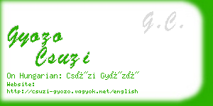 gyozo csuzi business card